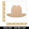 Cowboy Hat Solid Unfinished Craft Wood Holiday Christmas Tree DIY Pre-Drilled Ornament